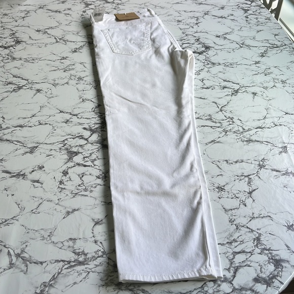 Adriano Goldschmied White-Cream Crop Pant (size:28) (sueded sateen fabric) - Picture 3 of 4